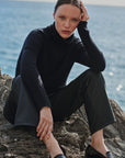 Ribbed turtleneck sweater made of pure cashmere