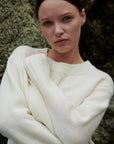 Boxy sweater made of pure cashmere