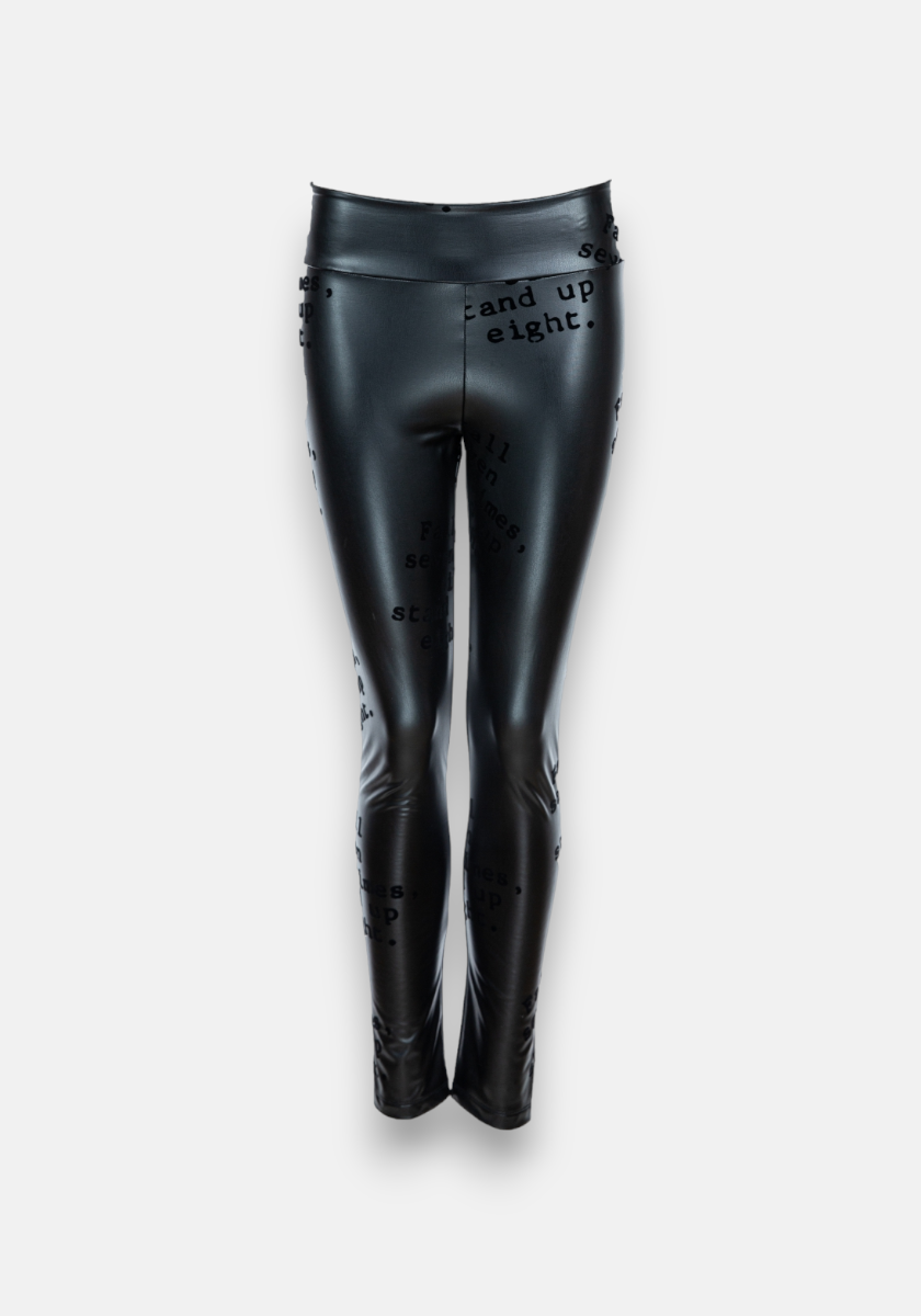 Black Leather Leggings With Zipper