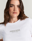 Weisses T-Shirt Princess Logo