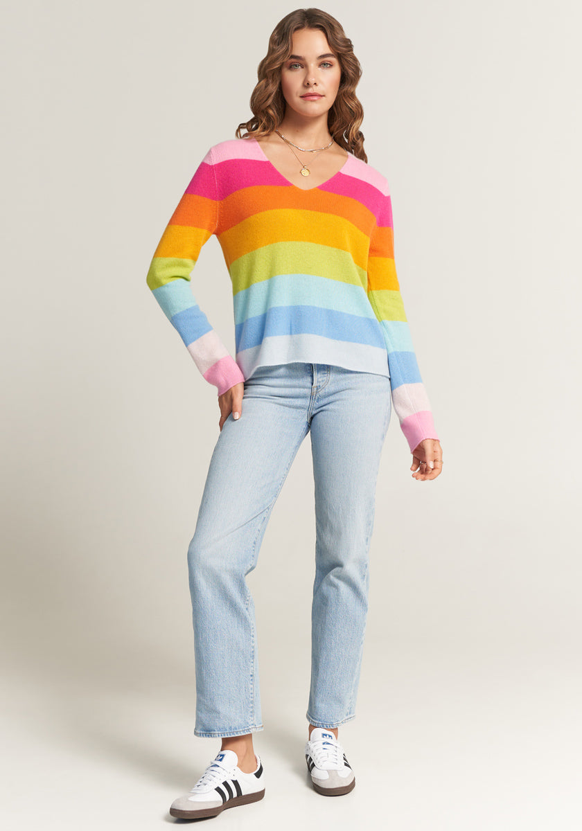 Kaschmirpullover Rainbow