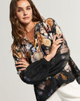 Floral blouse made of pure silk