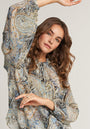 Blouse with paisley print