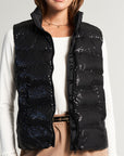 Black sequin vest