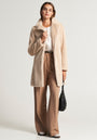 Beige faux fur coat