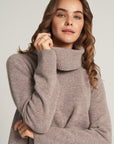 Brown oversized sweater made of pure merino wool