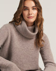 Brown oversized sweater made of pure merino wool