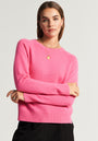 Pinker Pullover aus reiner Merinowolle