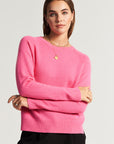 Pinker Pullover aus reiner Merinowolle