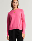 Pinker Pullover aus reiner Merinowolle