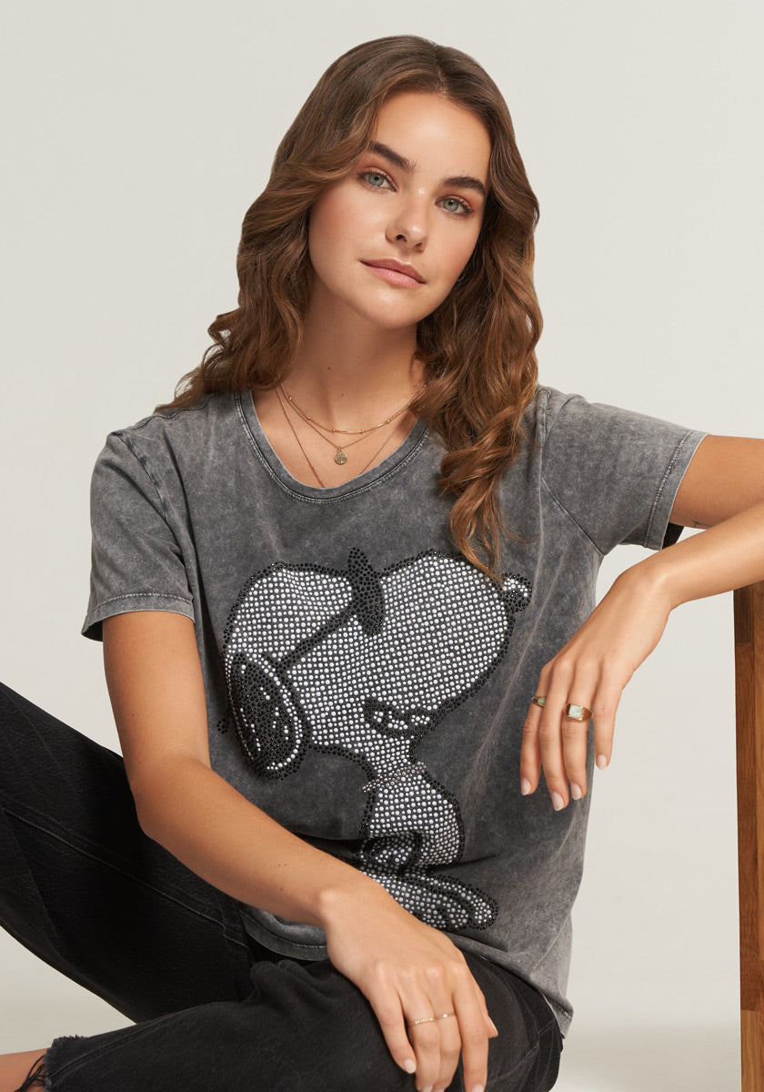 T-shirt Snoopy avec strass