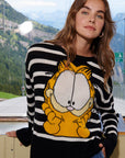 Garfield striped knit sweater