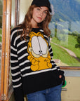 Garfield striped knit sweater