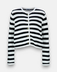 Striped cardigan with gold buttons