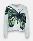 Cotton sweater with butterfly