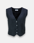 Short linen vest