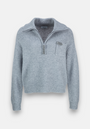 Light grey sweater with zipper