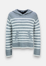 Striped knit hoodie