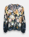 Floral blouse made of pure silk