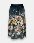 Floral skirt made of pure silk