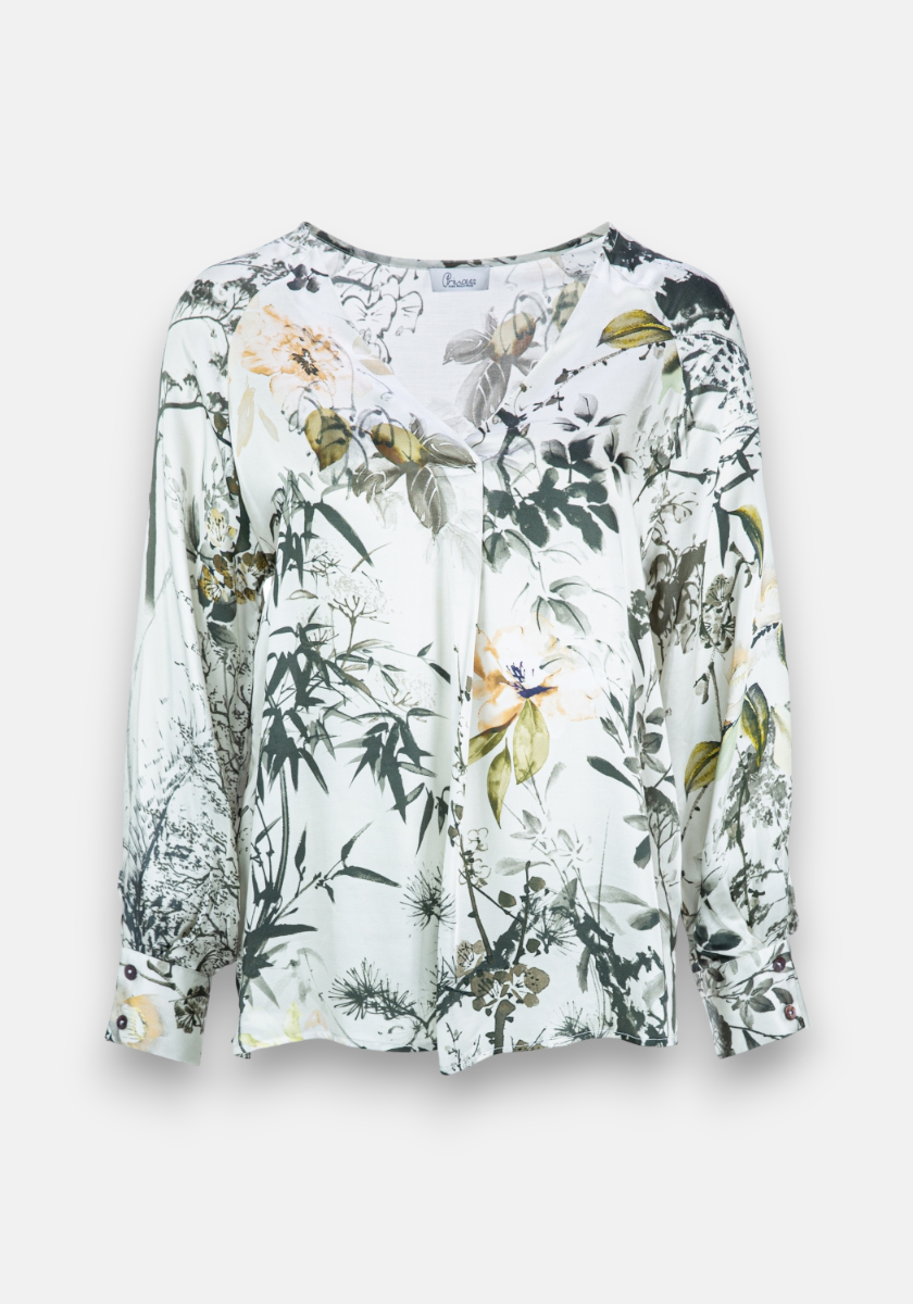 Blouse with natural print