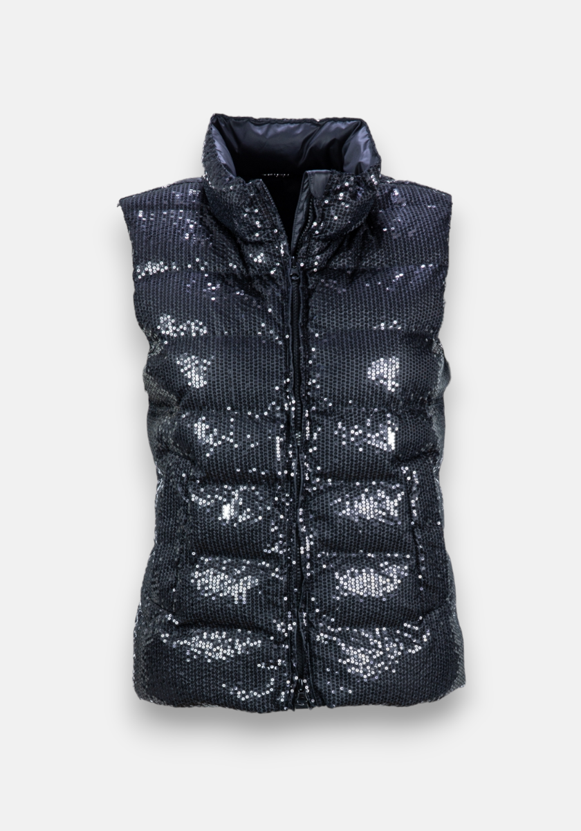 Black sequin vest