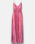 Long striped dress with straps