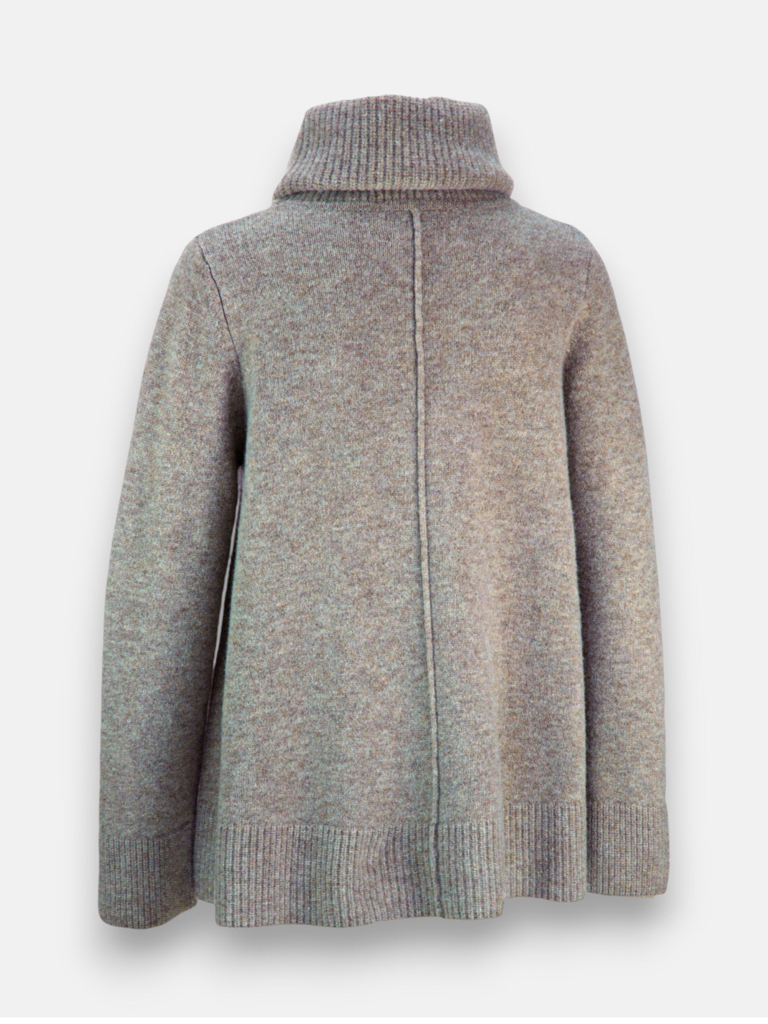 Brown oversized sweater made of pure merino wool