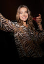 Seidenbluse mit Wild Animalprint