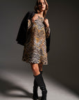 Seidenkleid mit Wild Animalprint