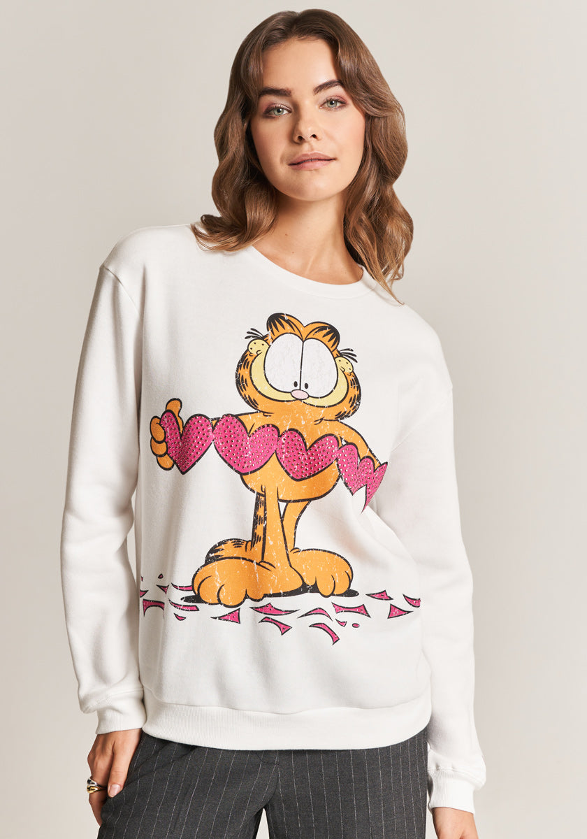 Sweatshirt Garfield Hearts