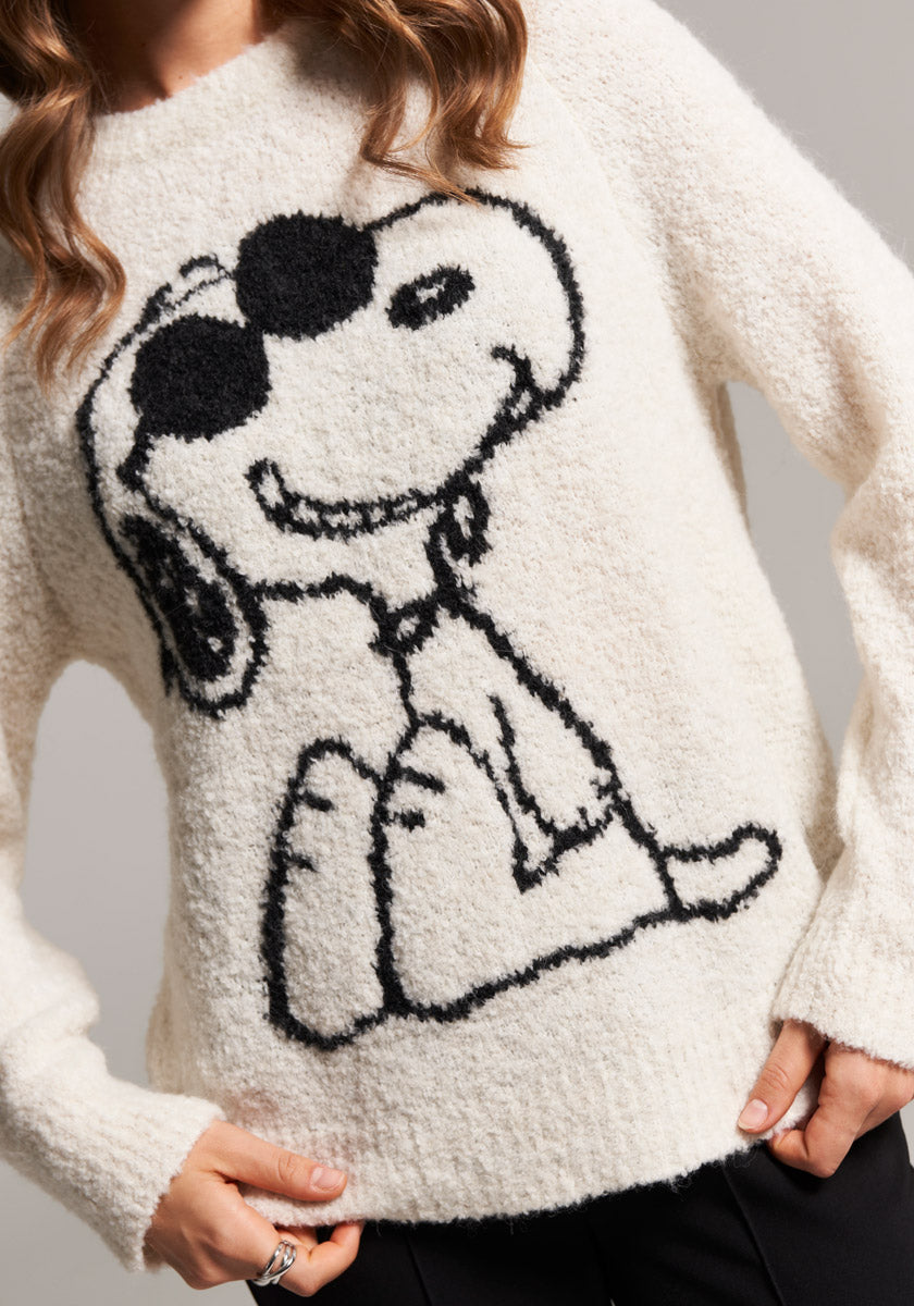 Kuscheliger Snoopy Strickpullover