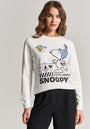 White sweatshirt Snoopy Snow Dance