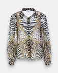 Seidenbluse mit Wild Animalprint