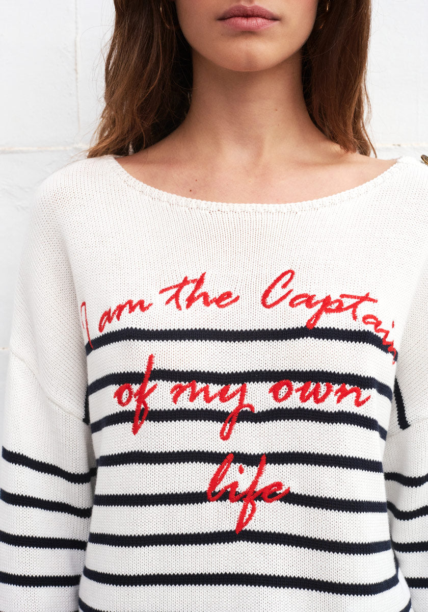 Gestreifter Pullover Captain