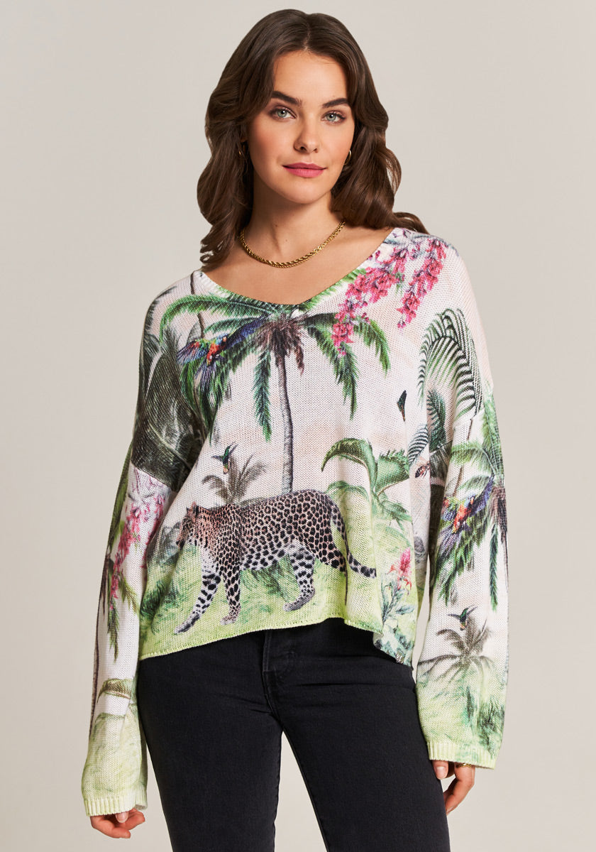 V-neck sweater Wild Jungle