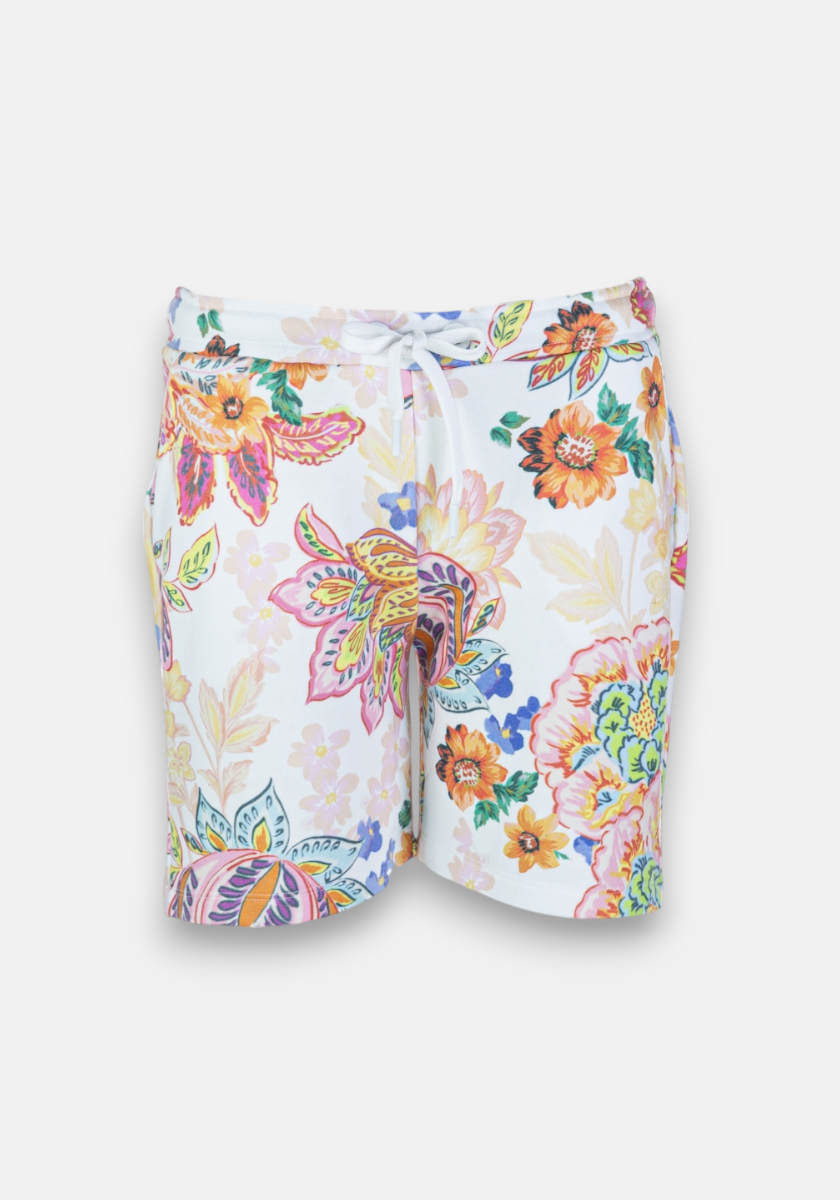 Sweat shorts with floral print