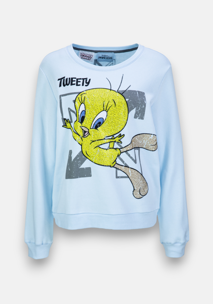 Blaues Sweatshirt Tweety