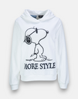 Weisser Hoodie Snoopy More Style