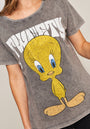 Graues T-Shirt Tweety mit Waschung