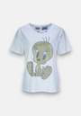 Weisses Tweety T-Shirt mit Strass