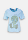 Blaues Tweety T-Shirt mit Strass