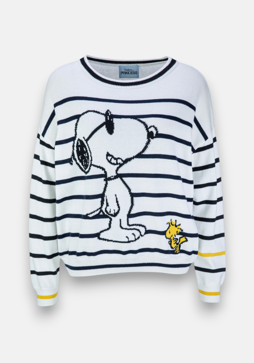 Blue striped sweater Snoopy