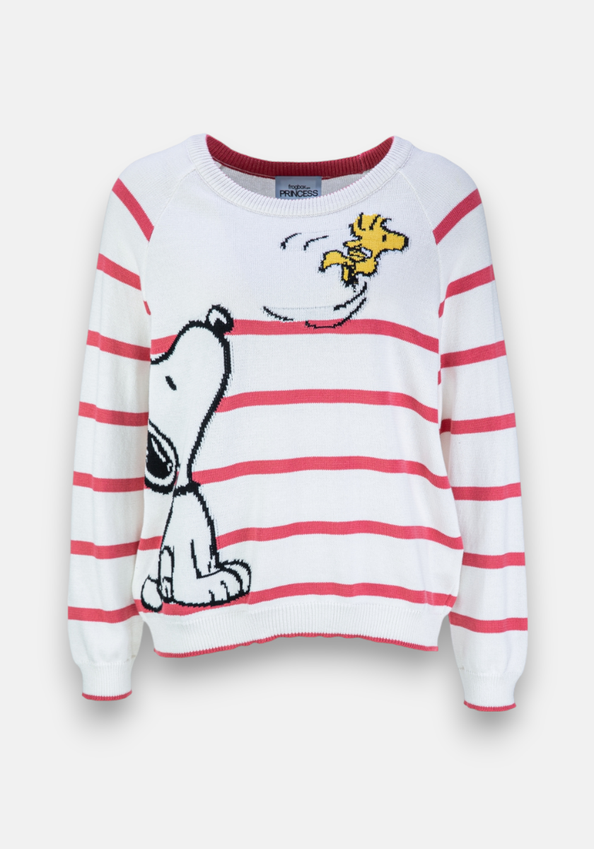 Red striped sweater Snoopy &amp;amp; Woodstock