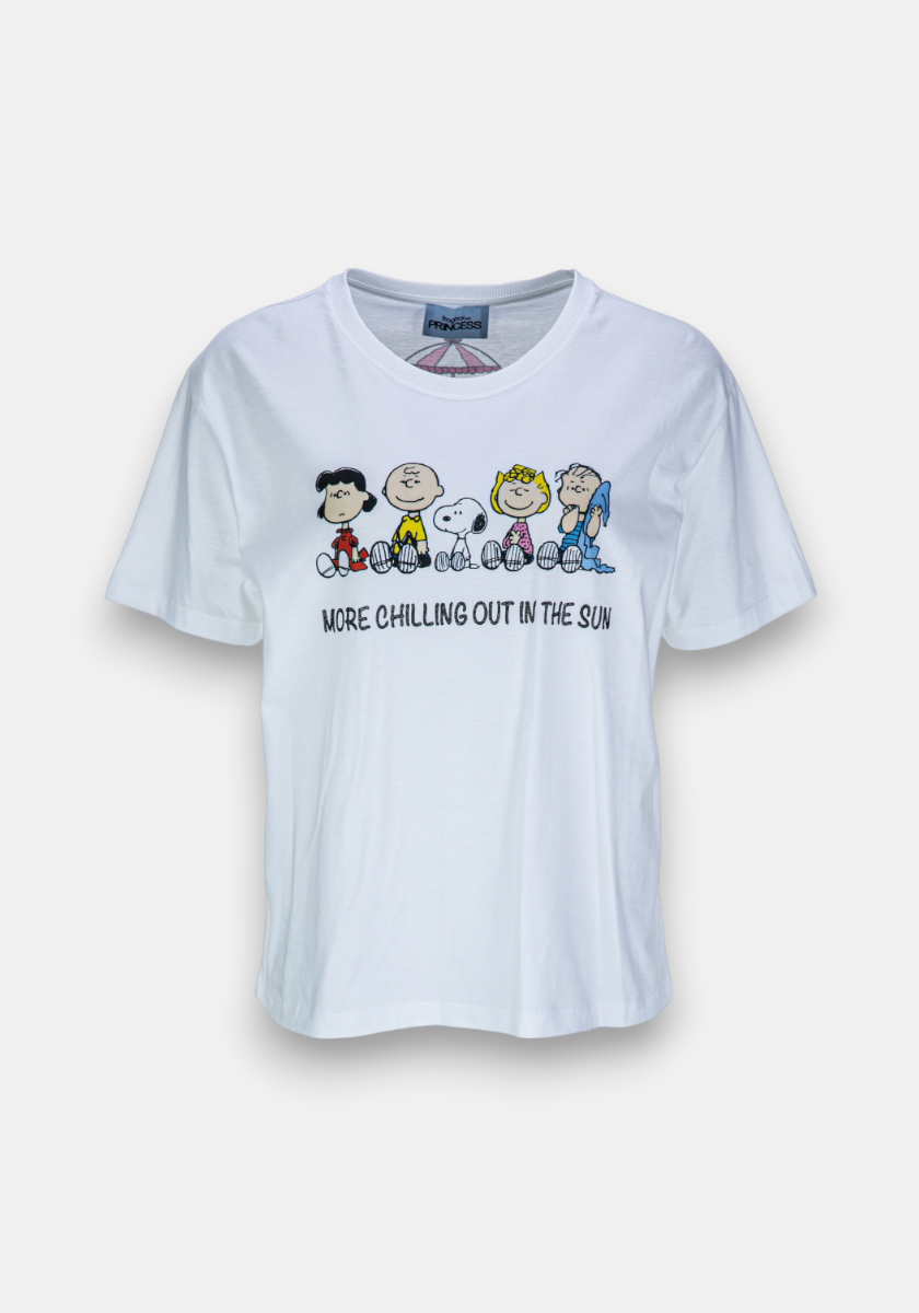 T-shirt blanc Snoopy Plus de détente