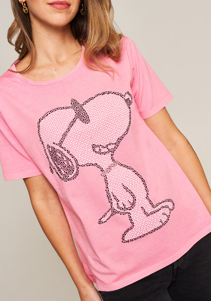 Rosa T-Shirt Snoopy Joe Cool