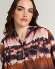 Blouse with batik print