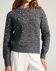 Merino sweater with pearls