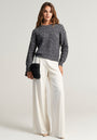 Merino sweater with pearls