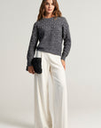 Merino sweater with pearls